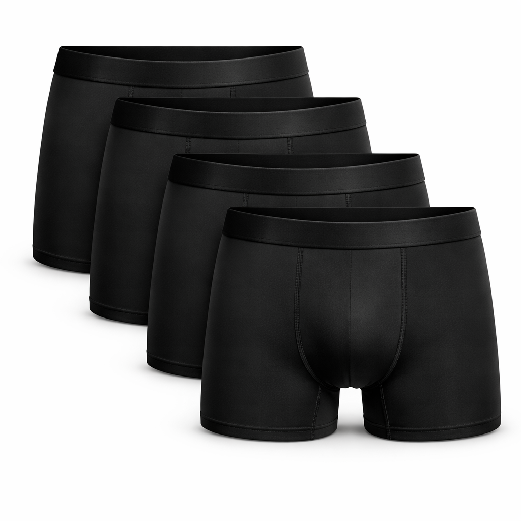 Comfortable Black Boxer Briefs – 4 Pack